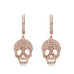 Bortwide "Sugar Skull" Sterling Silver Drop Earrings