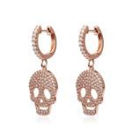 Bortwide "Sugar Skull" Sterling Silver Drop Earrings