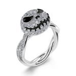 Bortwide "Romantic Soul" Skull Design Sterling Silver Rotating Ring