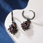 Bortwide "Burning Ghost" Skull Flame Sterling Silver Earrings