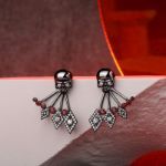 Bortwide "Rebellion" Skull Design Sterling Silver Ear Jackets