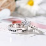 Bortwide Couple Sterling Silver Band Set