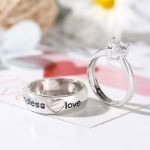 Bortwide Couple Sterling Silver Band Set