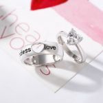 Bortwide Couple Sterling Silver Band Set