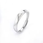 Bortwide Engraved Sterling Silver Couple Rings