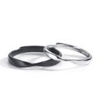 Bortwide Mobius Sterling Silver Couple Rings