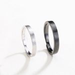 Bortwide Simple Sterling Silver Couple Rings