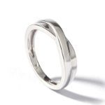 Bortwide Stylish Crossover Sterling Silver Couple Rings