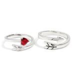 Bortwide "Cupid's Arrow" Sterling Silver Couple Rings