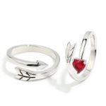 Bortwide "Cupid's Arrow" Sterling Silver Couple Rings