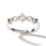 Bortwide "Angel Wings" Round Cut Sterling Silver Ring