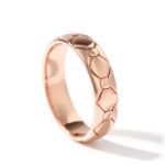 Bortwide "Eternal Love" Rose Gold Tone Sterling Silver Men's Band