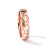 Bortwide "Eternal Love" Rose Gold Tone Sterling Silver Men's Band