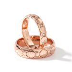 Bortwide "Eternal Love" Rose Gold Tone Sterling Silver Couple Rings