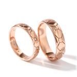 Bortwide "Eternal Love" Rose Gold Tone Sterling Silver Couple Rings