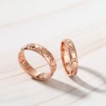 Bortwide "Eternal Love" Rose Gold Tone Sterling Silver Couple Rings