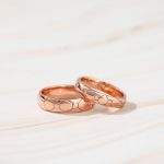 Bortwide "Eternal Love" Rose Gold Tone Sterling Silver Couple Rings