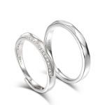 Bortwide "The Exclusive Mark of Love" Adjustable Sterling Silver Couple Rings