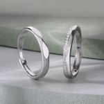 Bortwide "The Exclusive Mark of Love" Adjustable Sterling Silver Couple Rings