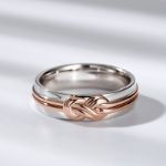 Bortwide "Eternal Connection" Knot Design Sterling Silver Men's Band