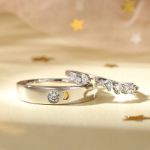 Bortwide "Always & Forever" Moon & Star Sterling Silver Couple Rings