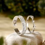 Bortwide "Elk Antlers" Adjustable Sterling Silver Couple Rings