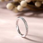 Bortwide "Always & Forever" Unique Leaf Carved Sterling Silver Women's Band