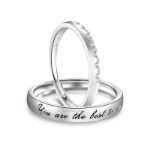 Bortwide "Endless Love" Sterling Silver Adjustable Couple Rings