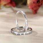 Bortwide "Endless Love" Sterling Silver Adjustable Couple Rings