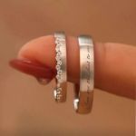 Bortwide "Endless Love" Sterling Silver Adjustable Couple Rings