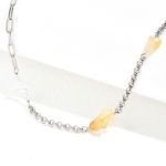 Bortwide "Abundance Manifestation" Heartbeat Design Irregular Natural Citrine Necklace