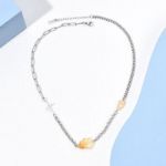 Bortwide "Abundance Manifestation" Heartbeat Design Irregular Natural Citrine Necklace