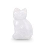 Bortwide "Wealth & Abundance" Natural Clear Quartz Lucky Cat Crystal Carving