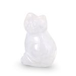 Bortwide "Wealth & Abundance" Natural Clear Quartz Lucky Cat Crystal Carving