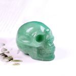 Bortwide "Abundance & Harmony" Natural Green Aventurine Skull Crystal Carving