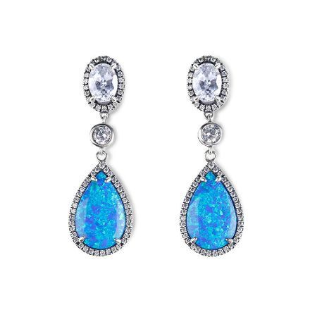 Bortwide Dreamlike Blue Opal Earrings
