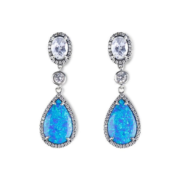 Bortwide Dreamlike Blue Opal Earrings