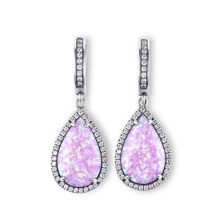 Bortwide Dreamlike Pink-Purple Opal Earrings