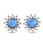 Bortwide Sunflower Opal Stud Earrings