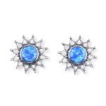 Bortwide Sunflower Opal Stud Earrings