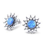 Bortwide Sunflower Opal Stud Earrings