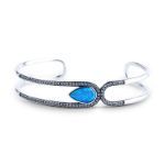 Bortwide Water-Drop Opal Cuff Bracelet