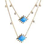 Bortwide Stardust Opal Double Layered Necklace