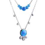 Bortwide Love in the Galaxy Double Layered Opal Necklace