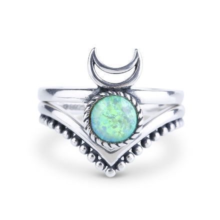 Bortwide To the Moon and Back Stackable Opal Ring