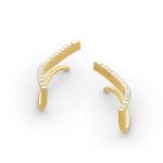 Bortwide Curved Sterling Silver Climber Earrings