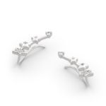 Bortwide Star Sterling Silver Climber Earrings