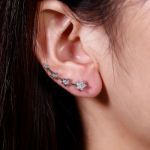 Bortwide Star Sterling Silver Climber Earrings