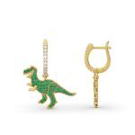 Bortwide Prehistoric Glamour Dinosaur Sterling Silver Earrings