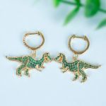 Bortwide Prehistoric Glamour Dinosaur Sterling Silver Earrings